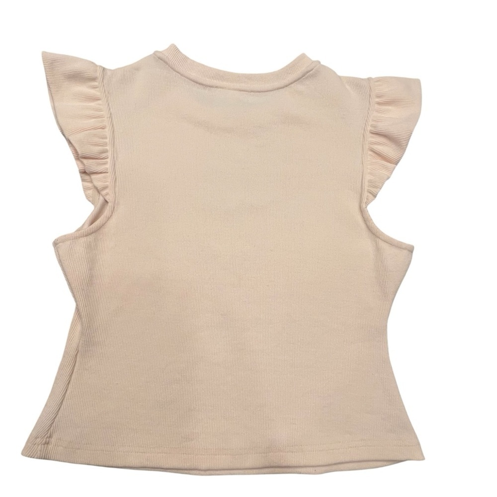 Free the Roses Ivory Ruffle Sleeve Tank Top - Picture 3 of 7